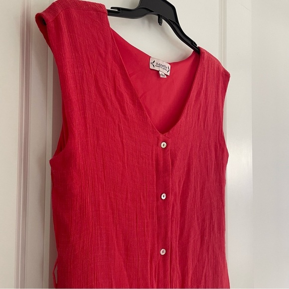 Nanette Lepore Sleeveless Button Down Maxi Dress Pink Size 10 - Picture 4 of 11